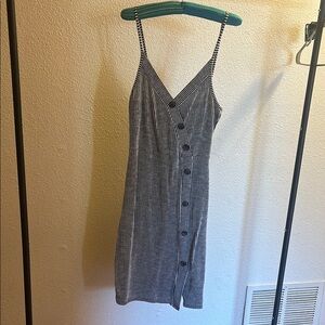 Caution To The Wind Monochrome Striped Dress